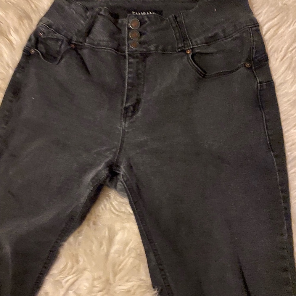High top black jeans